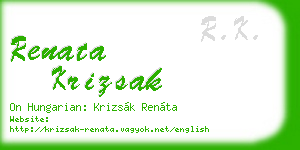 renata krizsak business card